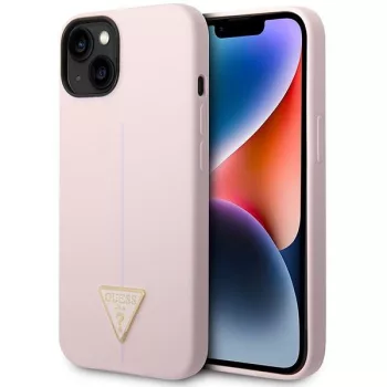   Guess GUHCP14SSLTGU iPhone 14 6.1" Silicone Triangle tok, lila