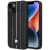 BMW BMHCP14S22RVSK iPhone 14 6.1" tok, fekete hardcase Leather Stamp tok, kék Lines