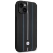 BMW BMHCP14S22RVSK iPhone 14 6.1" tok, fekete hardcase Leather Stamp tok, kék Lines