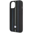 BMW BMHCP14S22RVSK iPhone 14 6.1" tok, fekete hardcase Leather Stamp tok, kék Lines