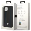 BMW BMHCP14S22RVSK iPhone 14 6.1" tok, fekete hardcase Leather Stamp tok, kék Lines