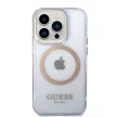 Guess GUHMP14XHTCMU iPhone 14 Pro Max 6,7" Outline Translucent MagSafe tok, arany