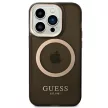 Guess GUHMP14LHTCMK iPhone 14 Pro 6.1" Outline Translucent MagSafe tok, arany