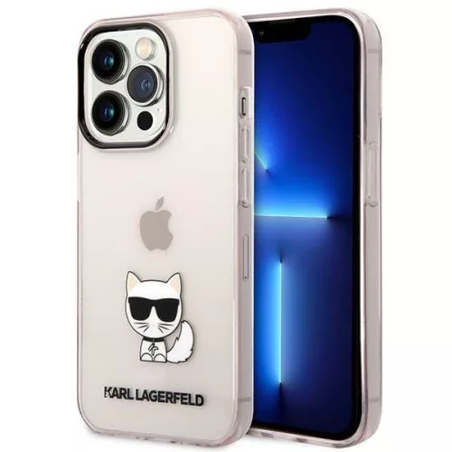 Karl Lagerfeld KLHCP14LCTTRI iPhone 14 Pro 6,1" Choupette Body tok, rózsaszín