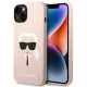 Karl Lagerfeld KLHMP14SSLKHLP iPhone 14 6,1" Silicone Karl's Head Magsafe light tok, rózsaszín