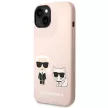 Karl Lagerfeld KLHMP14SSSKCI iPhone 14 6,1" Silicone Karl & Choupette Magsafe light tok, rózsaszín