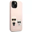Karl Lagerfeld KLHMP14SSSKCI iPhone 14 6,1" Silicone Karl & Choupette Magsafe light tok, rózsaszín
