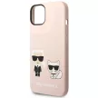 Karl Lagerfeld KLHMP14SSSKCI iPhone 14 6,1" Silicone Karl & Choupette Magsafe light tok, rózsaszín