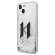 Karl Lagerfeld KLHCP14SLBKLCS iPhone 14 6,1" Liquid Glitter Big KL tok, ezüst