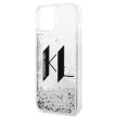 Karl Lagerfeld KLHCP14SLBKLCS iPhone 14 6,1" Liquid Glitter Big KL tok, ezüst