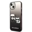 Karl Lagerfeld KLHCP14STGKCK iPhone 14 6,1" Gradient Ikonik Karl & Choupette tok, fekete