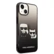 Karl Lagerfeld KLHCP14STGKCK iPhone 14 6,1" Gradient Ikonik Karl & Choupette tok, fekete
