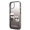 Karl Lagerfeld KLHCP14STGKCK iPhone 14 6,1" Gradient Ikonik Karl & Choupette tok, fekete