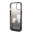 Karl Lagerfeld KLHCP14STGKCK iPhone 14 6,1" Gradient Ikonik Karl & Choupette tok, fekete