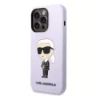 Karl Lagerfeld KLHCP14XSNIKBCU iPhone 14 Pro Max 6.7" Silicone Ikonik tok, lila