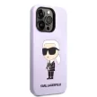 Karl Lagerfeld KLHCP14XSNIKBCU iPhone 14 Pro Max 6.7" Silicone Ikonik tok, lila