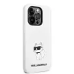 Karl Lagerfeld KLHMP14XSNCHBCH iPhone 14 Pro Max 6.7" Silicone Choupette MagSafe tok, fehér