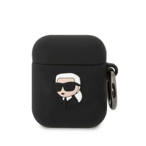 KARL LAGERFELD KLA2RUNIKK Apple Airpods 1 / 2 3D Sil NFT Karl tok, fekete