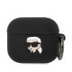 Karl Lagerfeld KLA3RUNIKK AirPods 3 cover tok, fekete Silicone Karl Head 3D tok, fekete