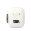 Karl Lagerfeld KLA2RUNIKH AirPods 1/2 cover Silicone Karl Head 3D tok, fehér