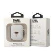 Karl Lagerfeld KLA2RUNIKH AirPods 1/2 cover Silicone Karl Head 3D tok, fehér