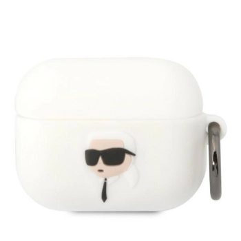   Karl Lagerfeld KLAPRUNIKH AirPods Pro cover Silicone Karl Head 3D tok, fehér