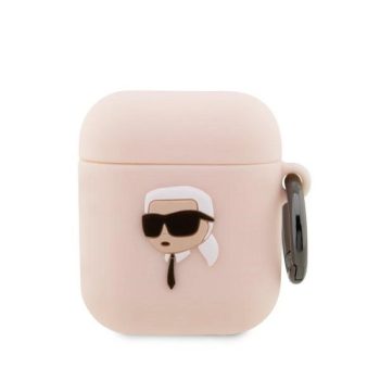   KARL LAGERFELD KLA2RUNIKP Apple Airpods 1 / 2 3D Sil NFT Karl tok, rózsaszín