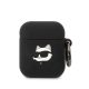 KARL LAGERFELD KLA2RUNCHK Apple Airpods 1 / 2 3D Sil NFT Choupette tok, fekete