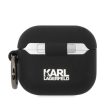 Karl Lagerfeld KLA3RUNCHK AirPods 3 cover tok, fekete Silicone Choupette Head 3D tok, fekete