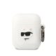 KARL LAGERFELD KLA2RUNCHH Apple Airpods 1 / 2 3D Sil NFT Choupette tok, fehér