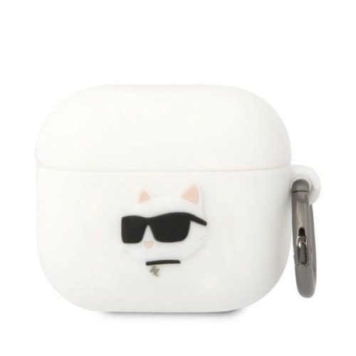 KARL LAGERFELD KLA3RUNCHH Apple Airpods 3 3D Sil NFT Choupette tok, fehér