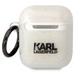 Karl Lagerfeld case Airpods 1 / 2 KLA2HNKCTGT Gliter Karl&Choupette tok, átlátszó