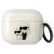 Karl Lagerfeld KLA3HNKCTGT Airpods 3 cover Gliter Karl&Choupette tok, átlátszó