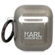 Karl Lagerfeld case Airpods 1/2 KLA2HNKCTGK Glitter Karl&Choupette tok, fekete