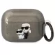 Karl Lagerfeld KLAPHNKCTGK Airpods Pro cover Gliter Karl&Choupette tok, fekete