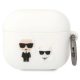 Karl Lagerfeld KLACA3SILKCW AirPods 3 Silicone Karl & Choupette tok, fehér