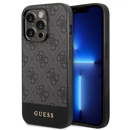Guess GUHCP14XG4GLGR iPhone 14 Pro Max 6.7" 4G Stripe Collection tok, szürke