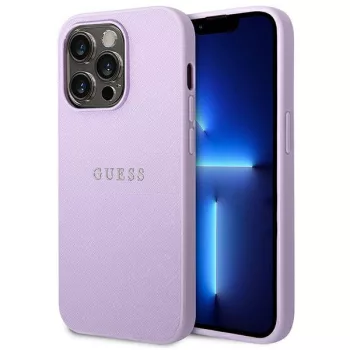   Guess GUHCP14XPSASBPU iPhone 14 Pro Max 6,7" Saffiano Strap tok, lila