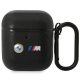 BMW BMA222PVTK Curved Line AirPods 1/2 bőr tok, fekete