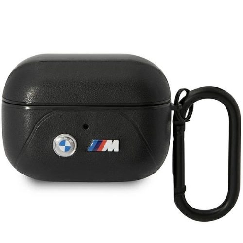BMW BMAP22PVTK AirPods Pro cover Leather Curved Line tok, fekete