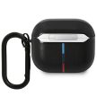 BMW BMA322PVTK AirPods 3 gen cover Leather Curved Line tok, fekete