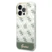 Guess iPhone 14 Pro Max 6,7" GUHCP14XHG4MHA IML Case Electroplated 4G Pattern Bottom Stripe Script Logo tok, khaki