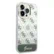 Guess iPhone 14 Pro Max 6,7" GUHCP14XHG4MHA IML Case Electroplated 4G Pattern Bottom Stripe Script Logo tok, khaki