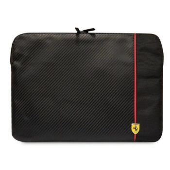 Ferrari Carbon&Smooth case a 14" laptop tok, fekete