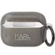 Karl Lagerfeld KLAP2HNKCTGK Airpods Pro 2 (2022/2023) cover Glitter Karl&Choupette tok, fekete