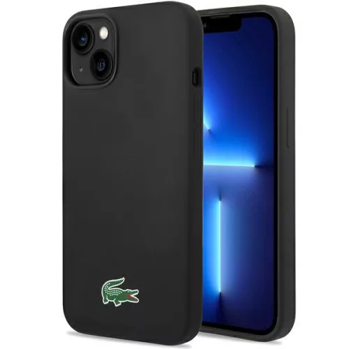 Lacoste LCHMP14SSLOK iPhone 14 6.1" tok, fekete Silicone MagSafe