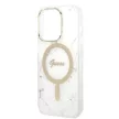 Guess GUBPP14LHMEACSH Case+ Charger Set iPhone 14 Pro 6.1" Marble MagSafe tok, fehér