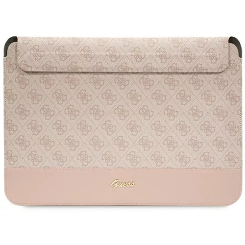 Guess laptop táska 14" GUCS14PS4SGW pink Comp Sleeve U 4G Stripe Metal Logo, rózsaszín
