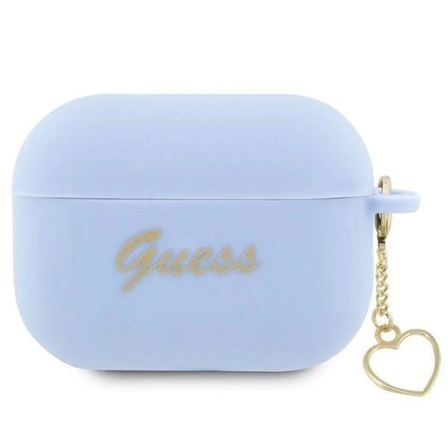 GUESS APPLE AirPods Pro 2 (2022 / 2023) GUAP2LSCHSB (Silicone Charm Heart Collection) tok, kék