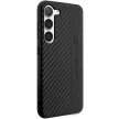AMG Carbon Stripe&Embossed Samsung Galaxy S23 Plus AMHCS23MBLSCA, hátlap, tok, fekete